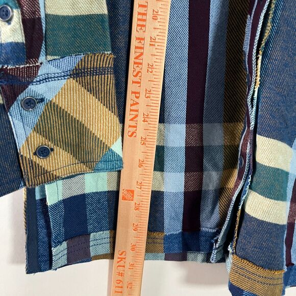 Free People We the Free So Long Summer Flannel‎ Plaid Top XS Oversized Layers - Picture 6 of 14